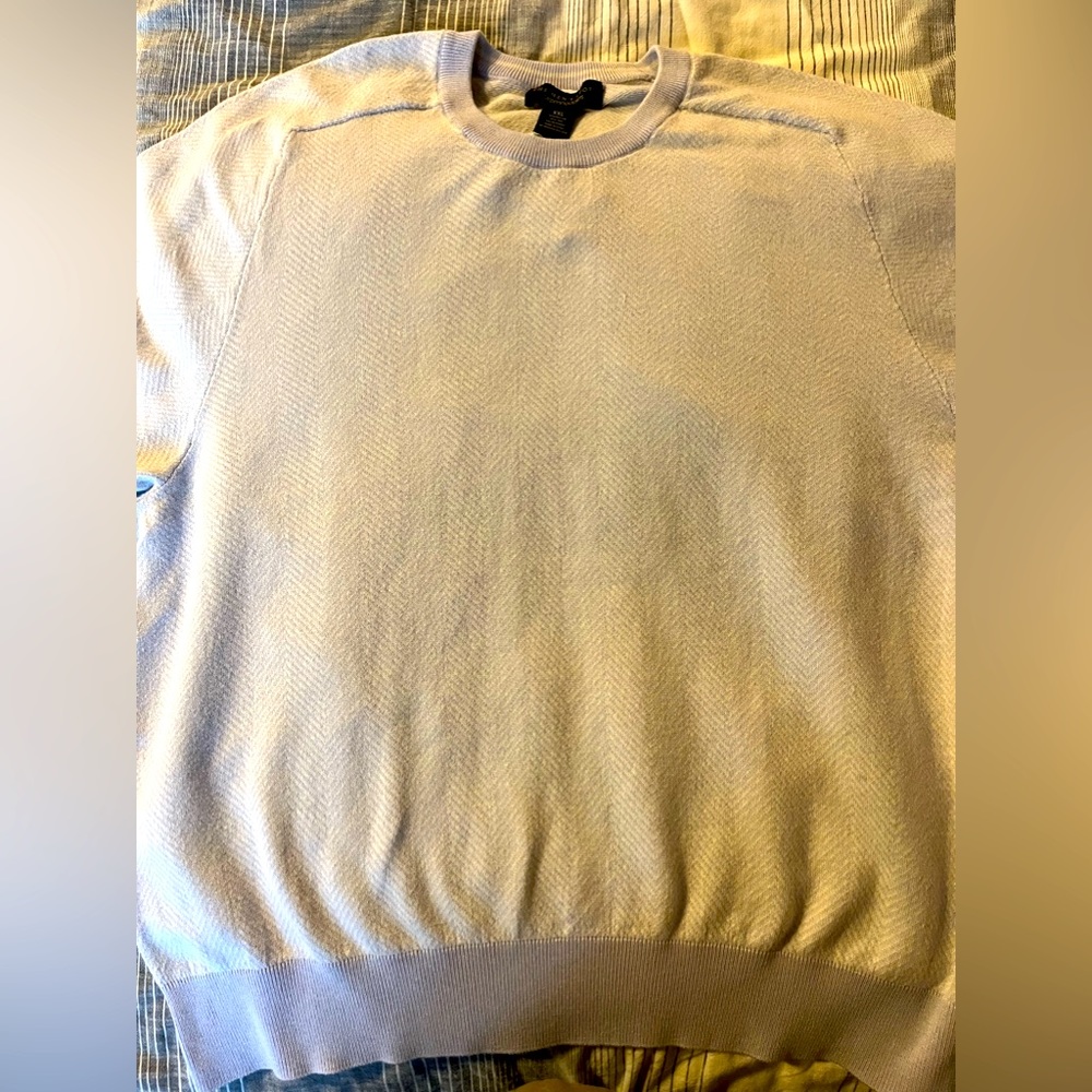 NWT Men’s Bloomingdales light  it warm, cotton, silk, and cashmere sweater.
